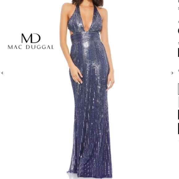 MAC DUGGAL Prom Bridal Wedding Cocktail Formal Open Back Long Gown - Size 4 NWT - Picture 1 of 4